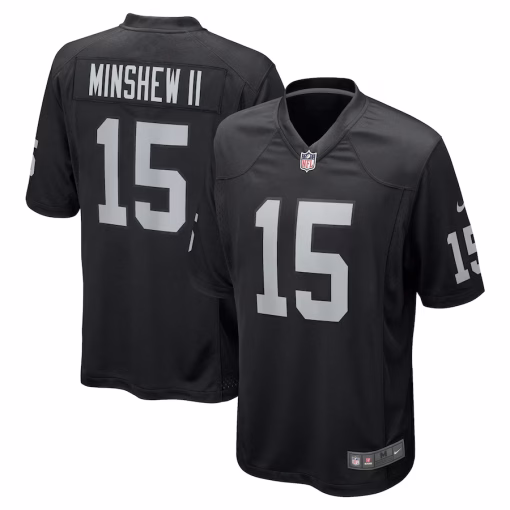 Gardner Minshew II Las Vegas Raiders Nike Team Game Jersey – Black