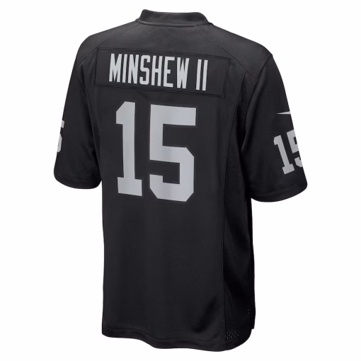 Gardner Minshew II Las Vegas Raiders Nike Team Game Jersey – Black - Image 3