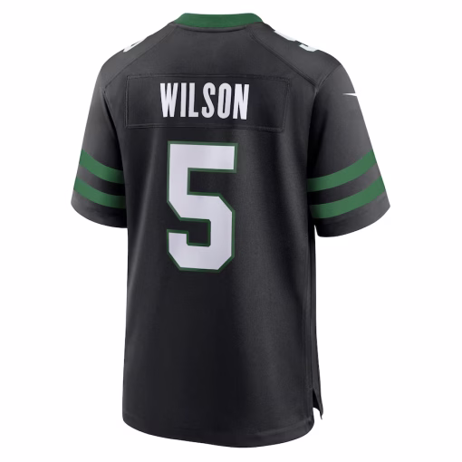 Garrett Wilson New York Jets Nike Alternate Game Jersey – Legacy Black - Image 2