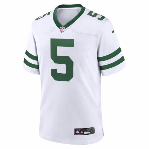 Garrett Wilson New York Jets Nike Game Jersey – Legacy White - Image 3