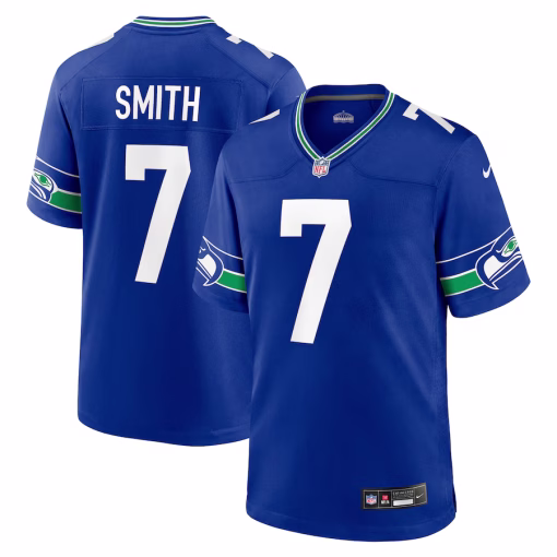 Geno Smith Seattle Seahawks Nike Throwback Player Game Jersey – Royal