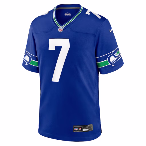 Geno Smith Seattle Seahawks Nike Throwback Player Game Jersey – Royal - Image 2