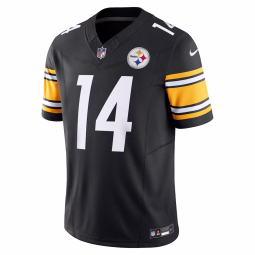 Men’s Pittsburgh Steelers George Pickens Nike Black Vapor F.U.S.E. Limited Jersey - Image 2