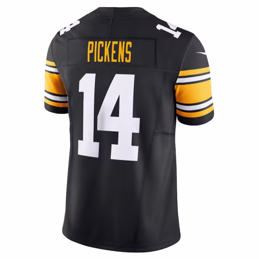 Men’s Pittsburgh Steelers George Pickens Nike Black Vapor F.U.S.E. Limited Jersey - Image 3