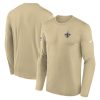 New Orleans Saints Nike Legend Small Logo Performance Long Sleeve T-Shirt – Gold