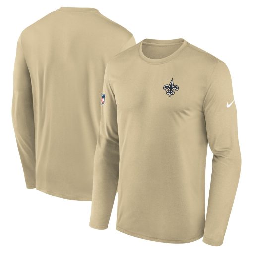 New Orleans Saints Nike Legend Small Logo Performance Long Sleeve T-Shirt – Gold