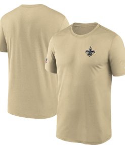 New Orleans Saints Nike Sideline Alt Pack Small Logo Legend Performance T-Shirt – Gold
