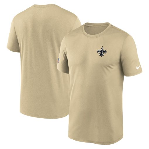 New Orleans Saints Nike Sideline Alt Pack Small Logo Legend Performance T-Shirt – Gold