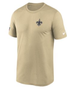 Alternative view of New Orleans Saints Nike Sideline Alt Pack Small Logo Legend Performance T-Shirt – Gold
