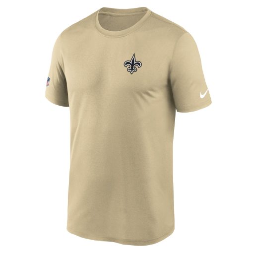 New Orleans Saints Nike Sideline Alt Pack Small Logo Legend Performance T-Shirt – Gold - Image 2