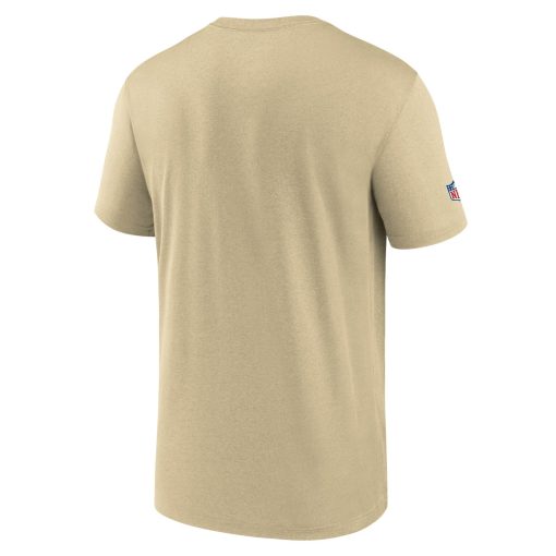 New Orleans Saints Nike Sideline Alt Pack Small Logo Legend Performance T-Shirt – Gold - Image 3