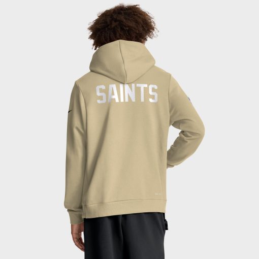 New Orleans Saints Nike Sideline Standard Issue Alt 2 Dri-FIT Hoodie – Gold - Image 2