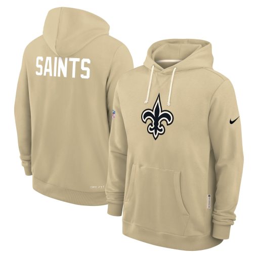New Orleans Saints Nike Sideline Standard Issue Alt 2 Dri-FIT Hoodie – Gold - Image 4