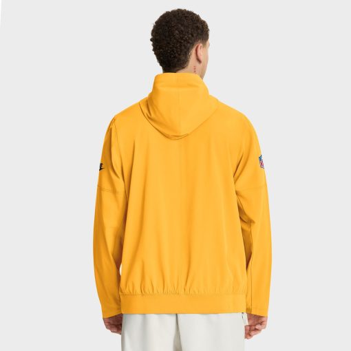 Pittsburgh Steelers Nike 1933 Sideline Alt Pack Anorak Half-Zip Hoodie Jacket – Gold - Image 2