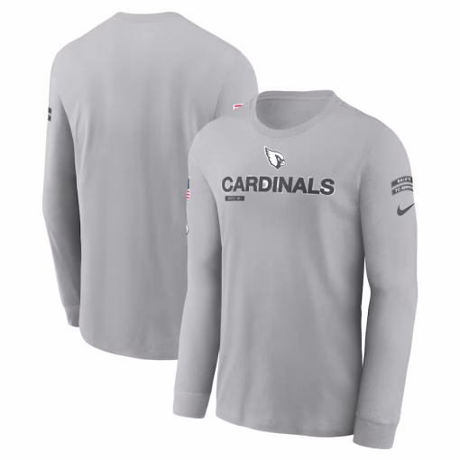 Arizona Cardinals Nike 2024 Salute To Service Long Sleeve T-Shirt – Gray