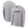 Men’s Kansas City Chiefs Nike Gray 2024 Salute To Service Long Sleeve T-Shirt