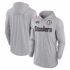 Men’s Pittsburgh Steelers Nike Gray 2024 Salute to Service Lightweight Performance Long Sleeve Hooded T-Shirt