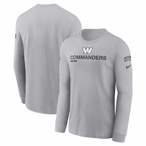 Washington Commanders Nike 2024 Salute To Service Long Sleeve T-Shirt – Gray