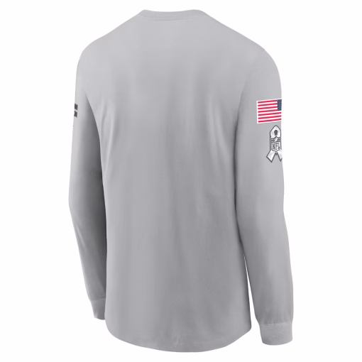 Washington Commanders Nike 2024 Salute To Service Long Sleeve T-Shirt – Gray - Image 2