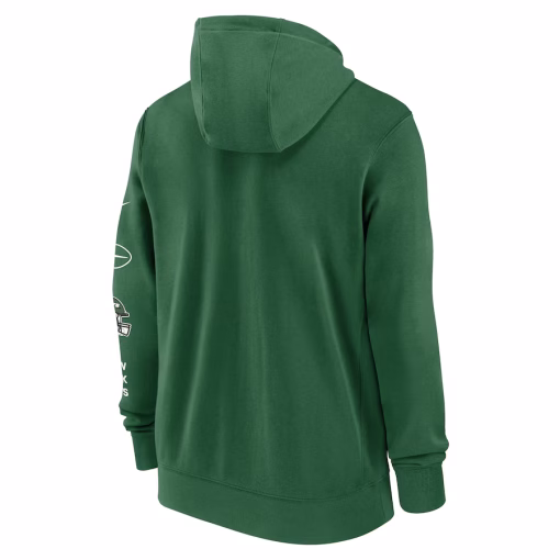New York Jets Nike Club Full-Zip Hoodie Jacket – Green - Image 2