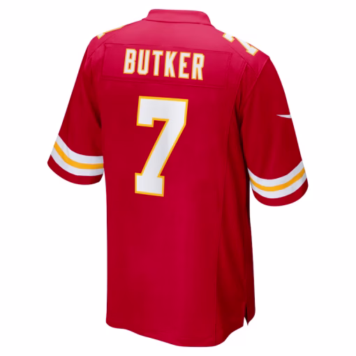 Men’s Kansas City Chiefs Harrison Butker Nike Red Game Jersey - Image 3