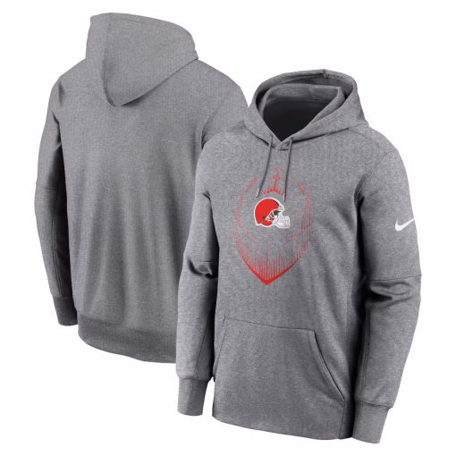 Cleveland Browns Nike Icon Performance Pullover Hoodie – Heather Gray