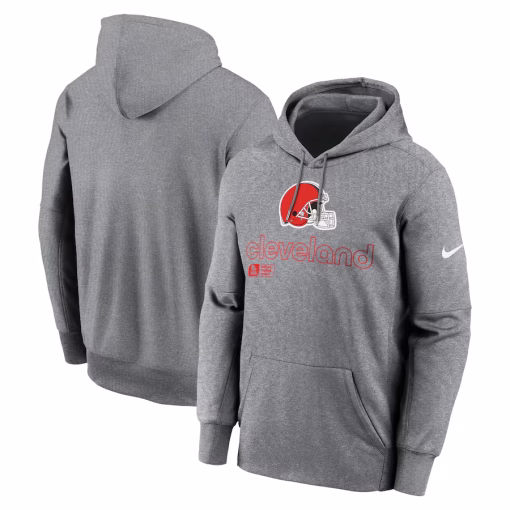 Cleveland Browns Nike Performance Pullover Hoodie – Heather Gray