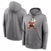 Cleveland Browns Nike Rewind Club Logo Pullover Hoodie – Heather Gray