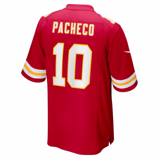 Men’s Kansas City Chiefs Isiah Pacheco Nike Red Game Player Jersey - Image 3