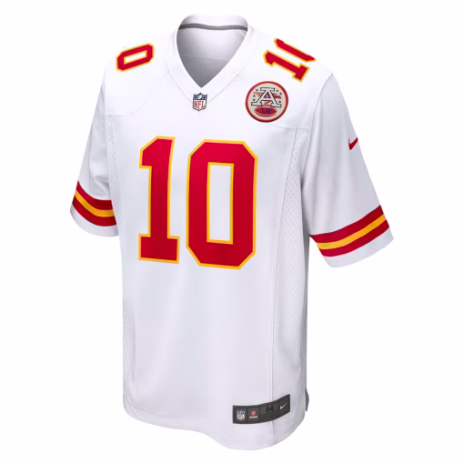 Men’s Kansas City Chiefs Isiah Pacheco Nike White Away Game Player Jersey - Image 2