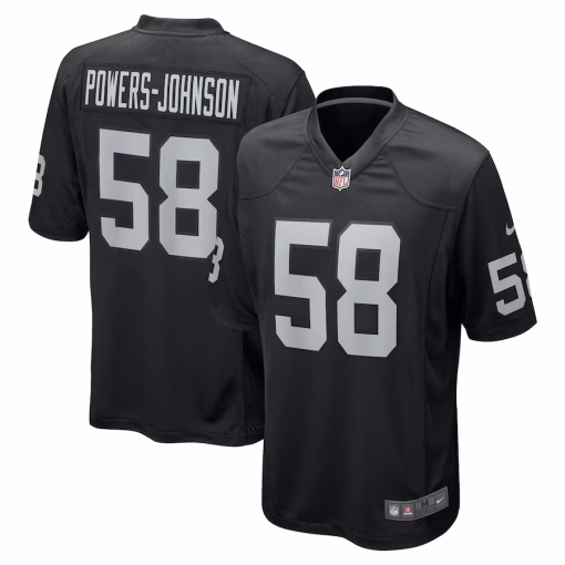 Jackson Powers-Johnson Las Vegas Raiders Nike Team Game Jersey – Black