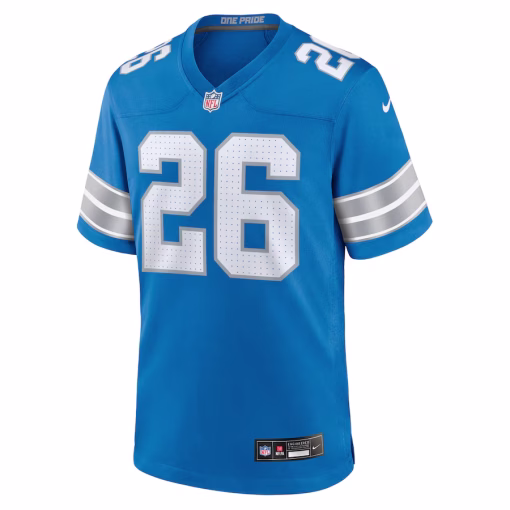 Jahmyr Gibbs Detroit Lions Nike Game Jersey – Blue - Image 2
