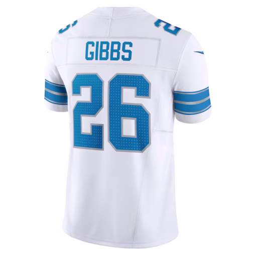 Jahmyr Gibbs Detroit Lions Nike Vapor F.U.S.E. Limited Jersey – White - Image 3