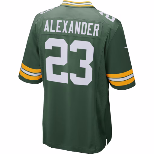 Men’s Green Bay Packers Jaire Alexander Nike Green Game Jersey - Image 3