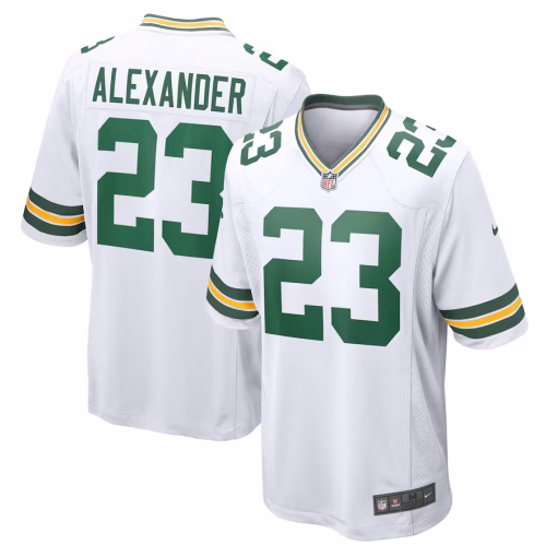 Men’s Green Bay Packers Jaire Alexander Nike White Game Player Jersey