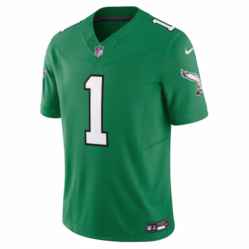 Men’s Philadelphia Eagles Jalen Hurts Nike Kelly Green Vapor F.U.S.E. Limited Jersey - Image 2