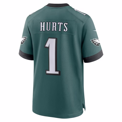 Jalen Hurts Philadelphia Eagles Nike Super Bowl LIX Game Player Jersey – Midnight Green - Image 3
