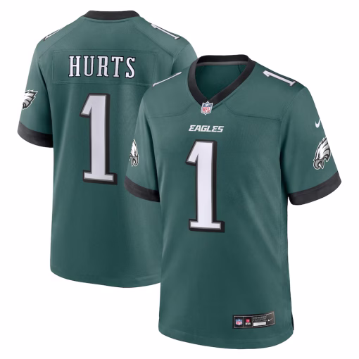 Jalen Hurts Philadelphia Eagles Nike Team Game Jersey – Midnight Green