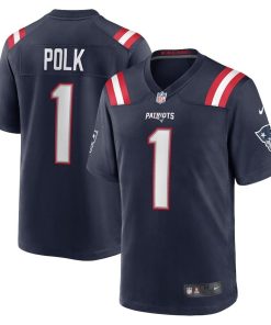 Ja’Lynn Polk New England Patriots Nike Team Game Jersey – Navy
