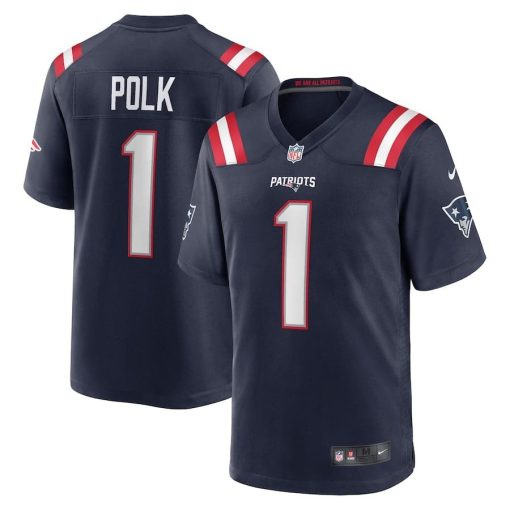 Ja’Lynn Polk New England Patriots Nike Team Game Jersey – Navy