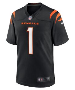 Alternative view of Ja’Marr Chase Cincinnati Bengals Nike Game Jersey – Black