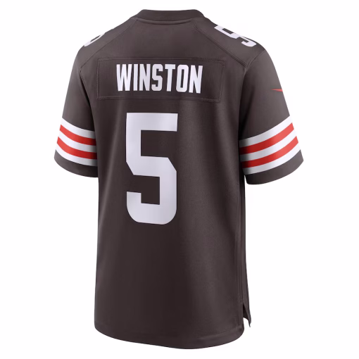 Jameis Winston Cleveland Browns Nike Team Game Jersey – Brown - Image 3
