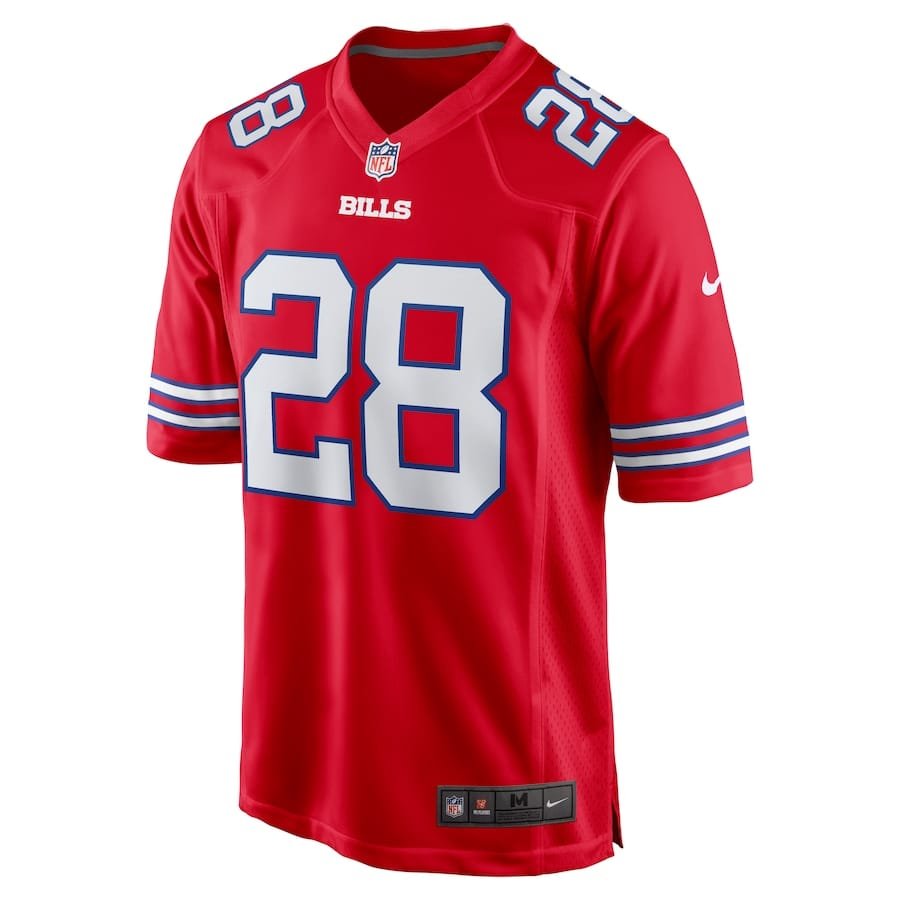 James Cook Buffalo Bills Nike Alternate Game Jersey – Red - Image 2
