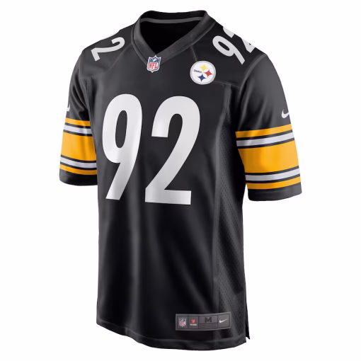 Men’s Pittsburgh Steelers James Harrison Nike Black Retired Game Jersey - Image 2
