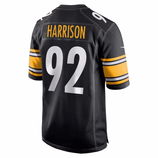 Men’s Pittsburgh Steelers James Harrison Nike Black Retired Game Jersey - Image 3