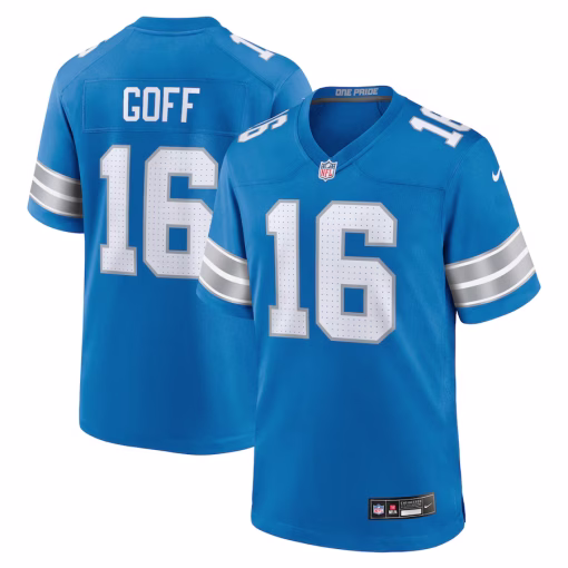 Jared Goff Detroit Lions Nike Game Jersey – Blue