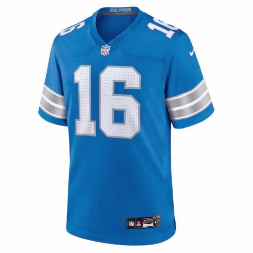 Jared Goff Detroit Lions Nike Game Jersey – Blue - Image 2