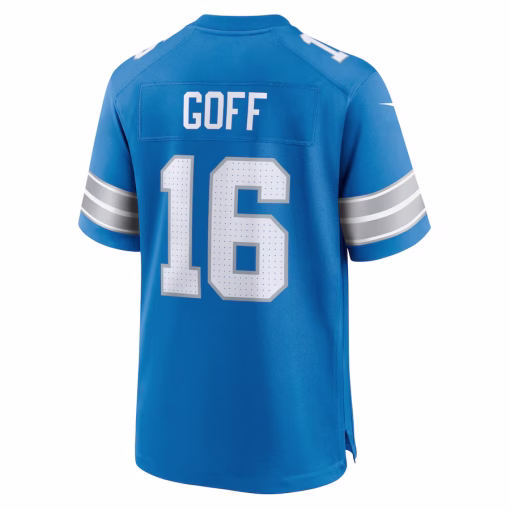 Jared Goff Detroit Lions Nike Game Jersey – Blue - Image 3