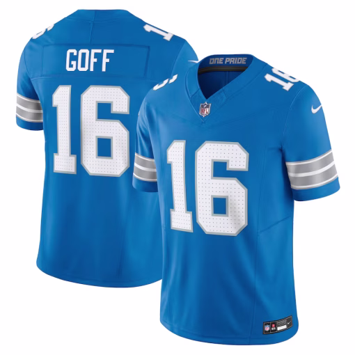 Jared Goff Detroit Lions Nike Vapor F.U.S.E. Limited Jersey – Blue