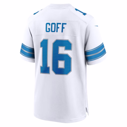 Jared Goff Detroit Lions Nike Game Jersey – White - Image 3